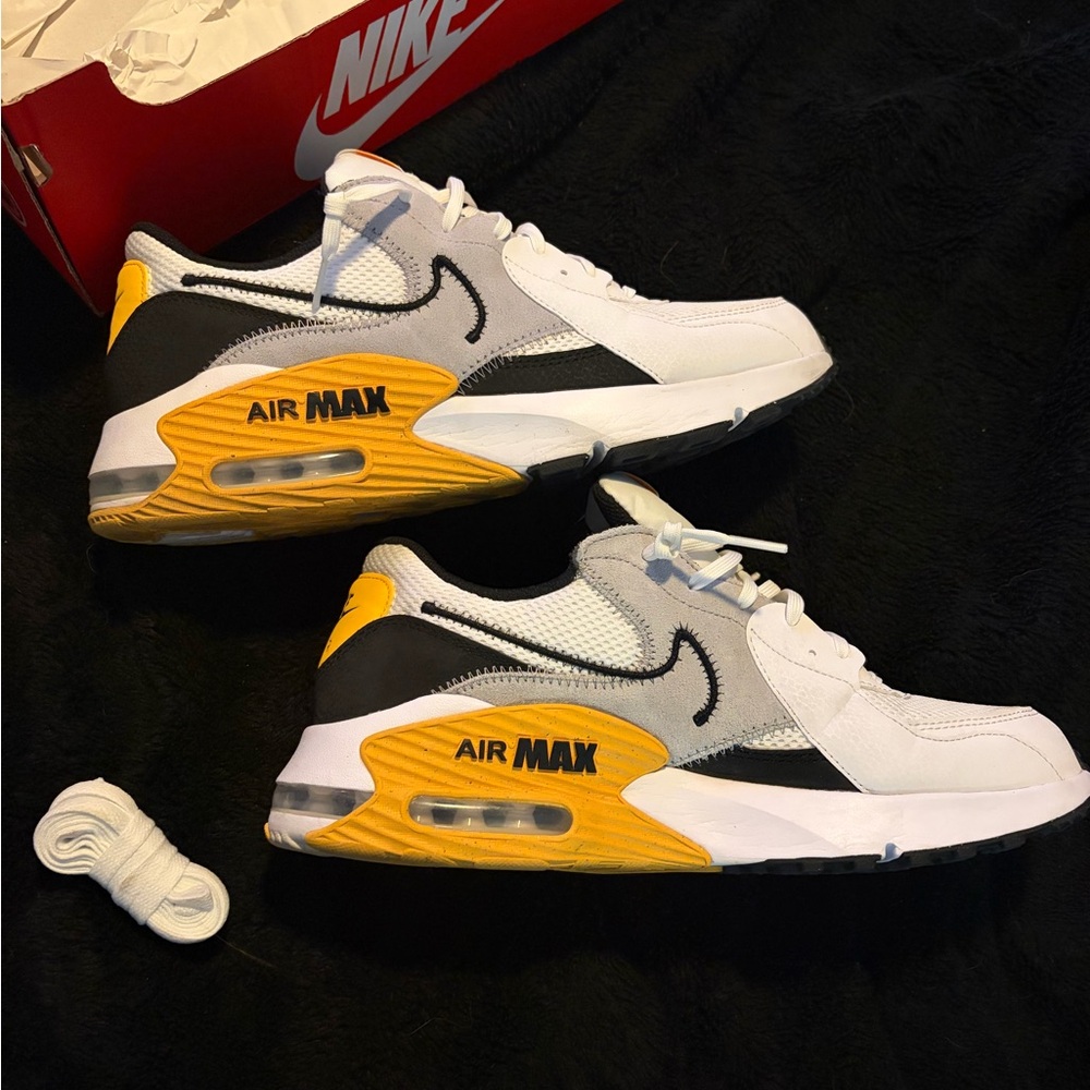 Nike Air Max Sneakers - White, Black, Yellow